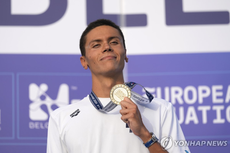 유럽선수권 자유형 200ｍ에서 우승한 포포비치