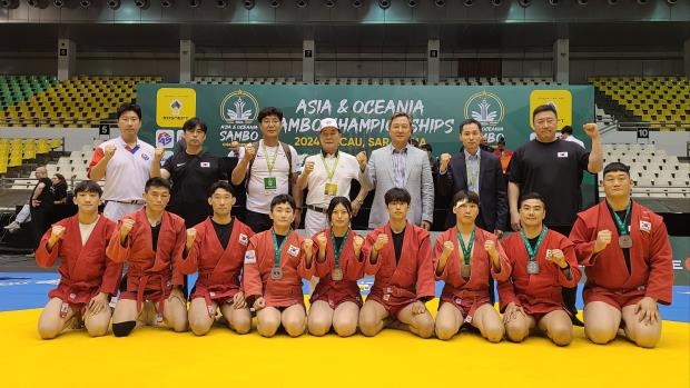 아시아·오세아니아 선수권대회서 우수한 성적을 낸 삼보 대표팀